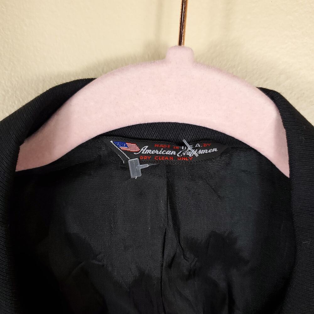 Vintage Army Dress Wool Jacket with American Flag Patch Size 42R - Picture 9 of 12